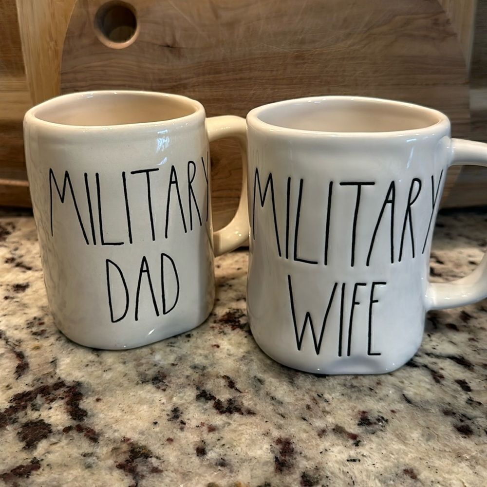 Rae Dunn Military Graphic Mugs (2)
